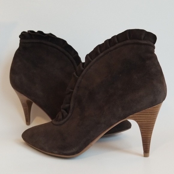 Lovely People Shoes - Lovely People Suede Piper Booties, Size 10